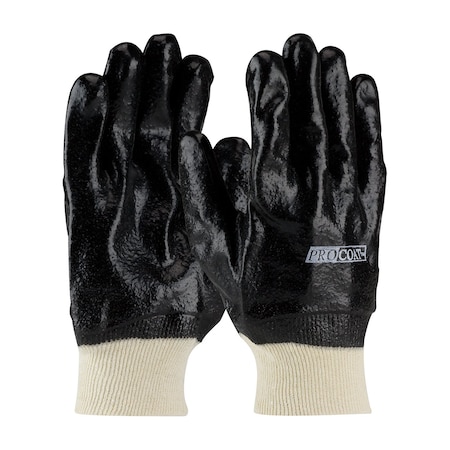 Pip Premium PVC Dipped Glove with Interlock Liner and Semi-Rough Finish, Knit Wrist, 12PK 9952