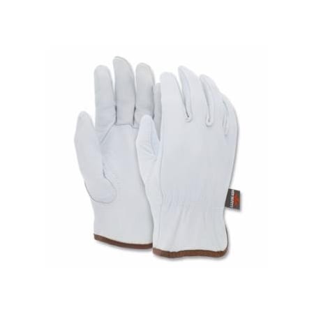 Mcr Safety Premium Grade Grain Goatskin Drivers Gloves, 3611, Large, Unlined, White, 12PK 127-3611L