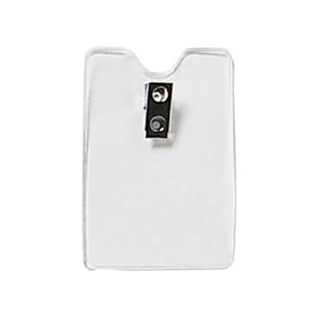 Brady Vertical Top-Load Badge Holder - 3.75" x 2.56" - Vinyl - 100 Pack - Clear 1810-1200