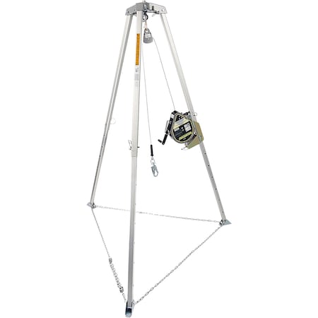 Miller Self-Retracting Device Kit w/Galvanized Steel Cable, Tripod Bracket, Pulley/Carabiner and 7' Tripod MME-GKT1-02/50FT