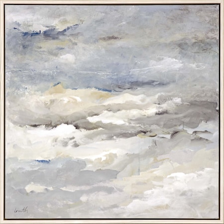Homeroots Sea Meets Sky White Floater Frame Print Wall Art 416379