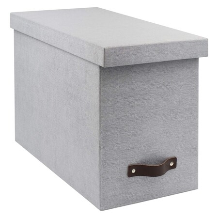 Bigso John Storage Box w/Handle- 7.36x13.26x10.51in Ash, 2PK 9541C6249LEA648