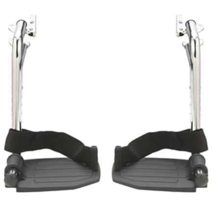 Refuah Chrome Swing Away Footrests with Aluminum Footplates RE494499