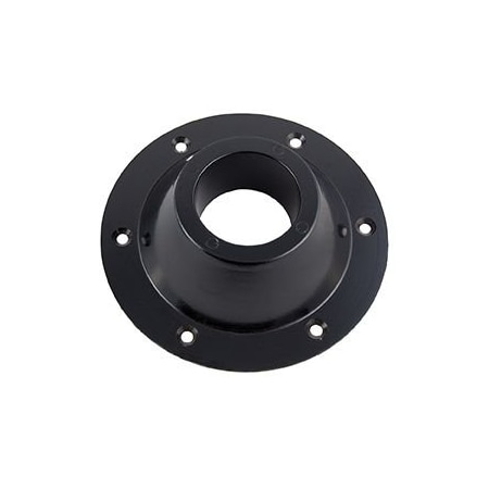 Ap Products Pedestal Base, Round Surface Mount, 6-5/8" Dia x 2" H, 6 Mounting Holes, Black, Single 013-1119B