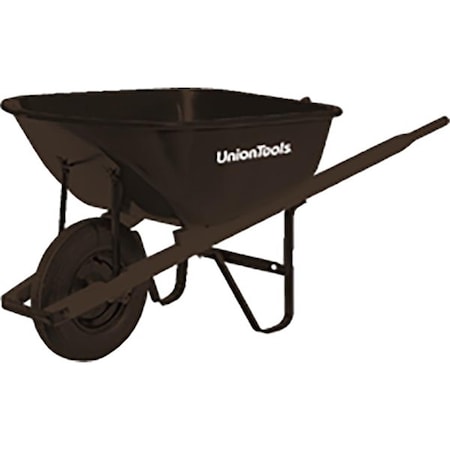 True Temper S6U25 6 cu. ft. Wheelbarrow Steel Tray with Wooden Handle 34997049