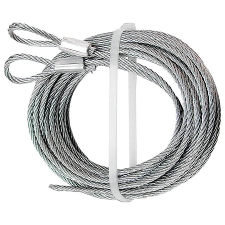 Prime-Line Aircraft Cable, 3/32 in Dia, 12 in L, Carbon Steel, Galvanized GD 52101