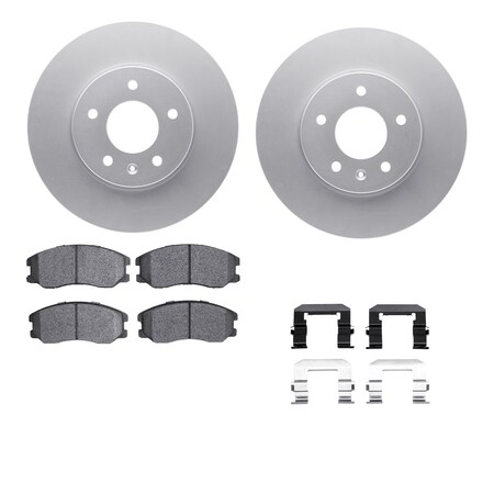 Dynamic Friction Co DFC GEOSPEC Coated Rotors with 5000 Brake Pads - Ceramic and Hardware 4512-47113