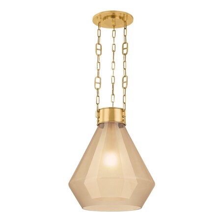 Corbett Lighting Noz Nozawa X Tragus 1 Light Pendant 19 In. Vintage Brass 466-19-VB