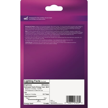 Signify Ultra Definition 65W Equivalent Daylight BR30 Medium Dimmable LED Floodlight Light Bulb 576538