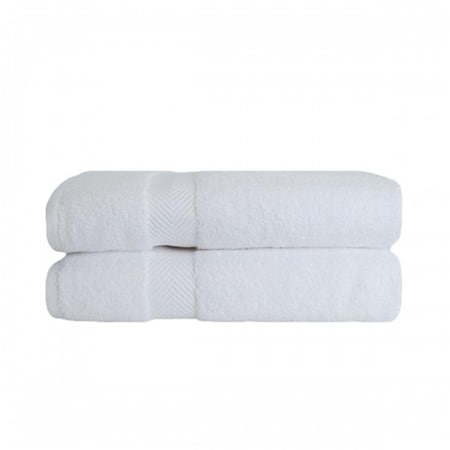 Superior Zero Twist Cotton Bath Sheet Set - White, 2PK ZT BSHEET WH