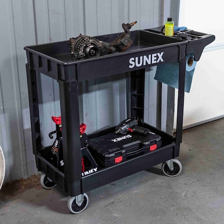 Sunex Standard Heavy-Duty 2-Shelf Utility Cart 8037