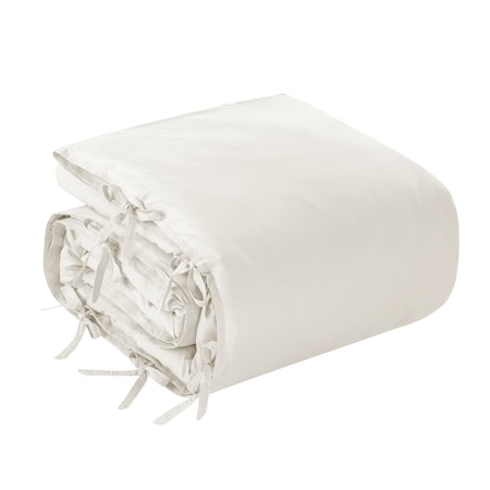 Homeroots Ivory Queen Linen 220 Thread Count Washable Duvet Cover Set 529004