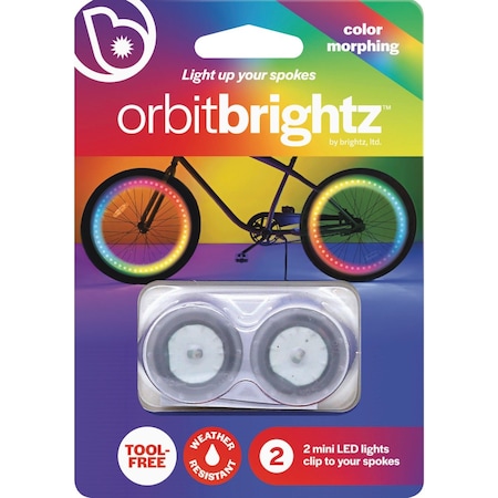 Brightz Orbitbrightz LED Color Morphing Bicycle Spoke Lights, 2PK I1789