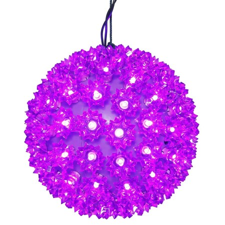Vickerman 7.5 in. Starlight Sphere Christmas Ornament with 100 Purple Wide Angle LED Light, 6PK X120806
