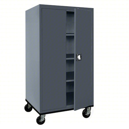 Sandusky Lee Mobile Shelving Cabinet, 72 in H, 36 in W, 24 in D, Keyed, 4 Shelves TA3R362466-02