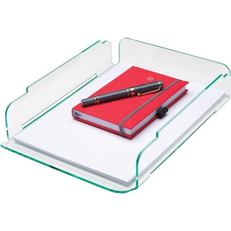 Lorell Acrylic Single Stacking Letter Tray, Green 80654