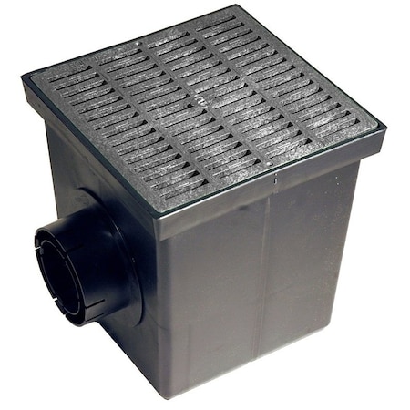 Nds 1200BLKIT Catch Basin Kit, 6 in Dia, 1238 in L, 1238 in W, Square, Polypropylene, Black 1200BKITRTL