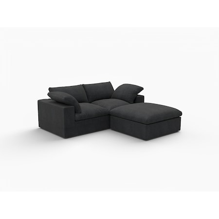 Homeroots Light Gray Linen Blend Modular L Shaped Three Piece Corner Sectional 716921