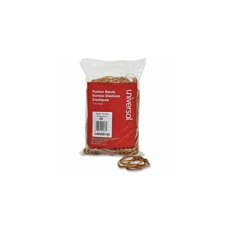 Universal Rubber Band, 3-1/2 In., Sz 33, Beige, 640PK UNV00133