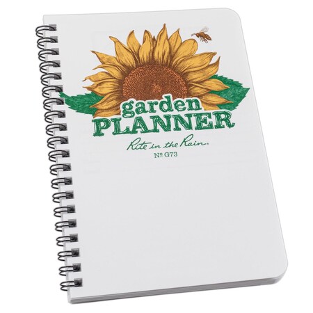 Rite In The Rain 4.62 in. W X 7 in. L Unruled Spiral White/Yellow Garden Planner Notebook  G73