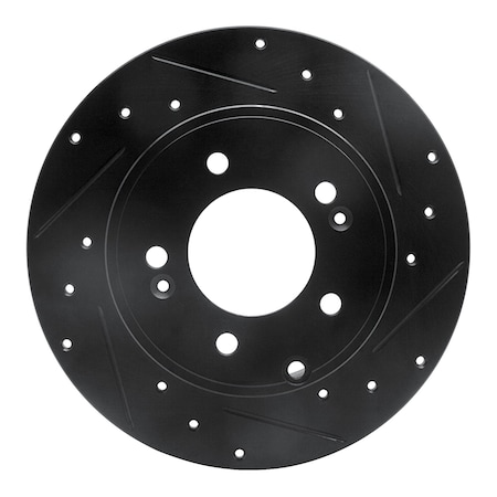 Dynamic Friction Co DFC Brake Rotor - Drilled and Slotted - Black 633-03021R