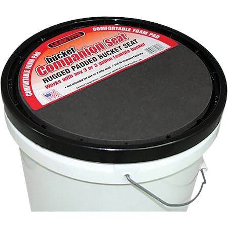 Leaktite Padded Bucket Seat Lid for 3.5 & 5 Gal. Pails Black 1130935