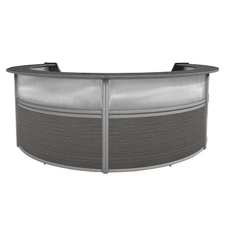 Regency Reception Desk, Steel Frame, 142 in W 77314GY