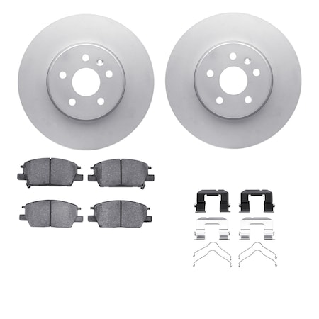 Dynamic Friction Co DFC GEOSPEC Coated Rotors with 5000 Brake Pads - Ceramic and Hardware 4512-45067