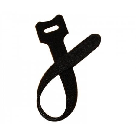 Kable Kontrol Hook and Loop Fastener Straps - 8in L X 1/2in W - 100PC/PK - Black, 100PK HLS050-8-100-BK