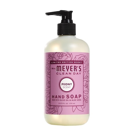 Mrs. Meyers Clean Day Hand Soap, Liquid, Peony, 12.5 fl-oz Bottle 17108
