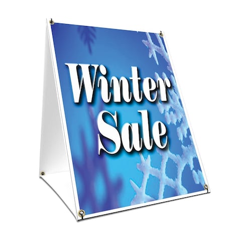 Signmission Winter Sale, 24 Inch x 18 Inch A-frame Yard Sign, Plastic Sign SBC-1824-Winter Sale