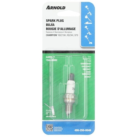 Arnold Spark Plug, For: Craftsman, Cub Cadet, Yard Machines, Troy-Bilt and DEWALT Small Engines 490-250-0046