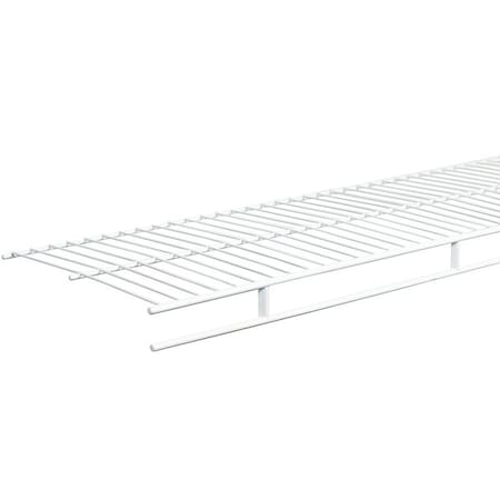 Closetmaid Wire Shelf, 60 lb, 1-Level, 12 in L, 72 in W, Steel, White 1361