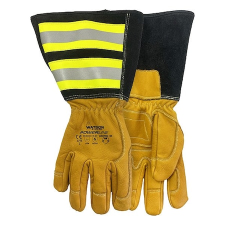 Watson Gloves Leather Gloves, Extended Gauntlet Cuff, Inset Thumb, Full Finger, 1 PR 3775-M