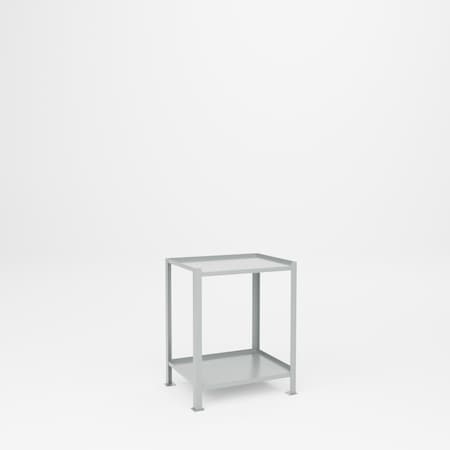 Pucel Two Shelf Utility Table, 19 in W x 25 in D x 31 in H, Red TU-1925-2