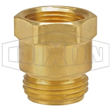 Dixon Garden Hose Adapter, 3/4-11-1/2 x 3/4-14, Male Garden Hose Thread x FNPT, 34 to 195DegF 5071212CLF