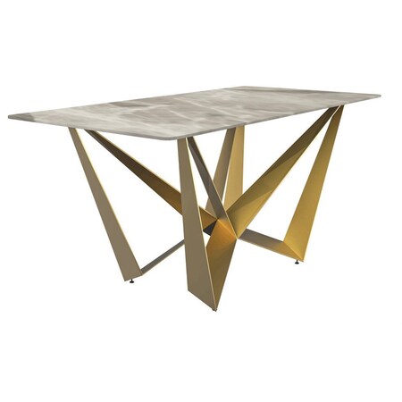 Leisuremod Rectangular 55.11 in W, 29.9 in L, Sintered Stone/Steel, Deep Grey NTG-55DGR-S