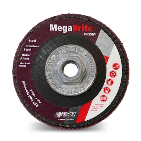 Megabrite PRISM RED Surface Conditioning Disc 5 X 766057