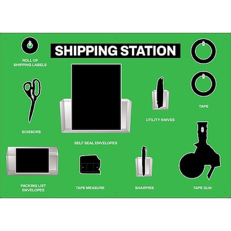 Visual Workplace Shipping Supplies Shadow Board 30-1910-3042-S31403