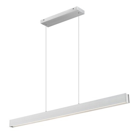 Z-Lite Hudson 1 Light Linear Chandelier, Brushed Nickel, 55 In W 1016-55L-BN-LED