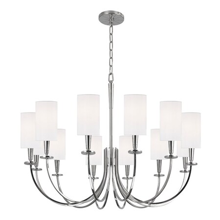 Hudson Valley Lighting Mason 12 Light Chandelier 34.5 In. Polished Nickel 8032-PN