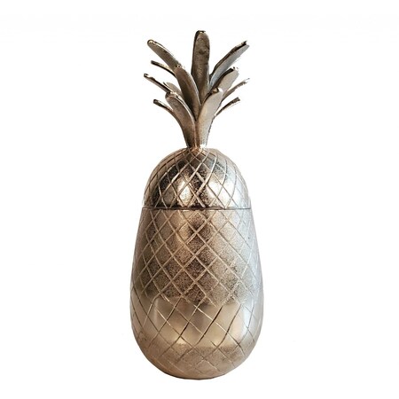 Homeroots Pineapple Storage Aluminium Decor 376339