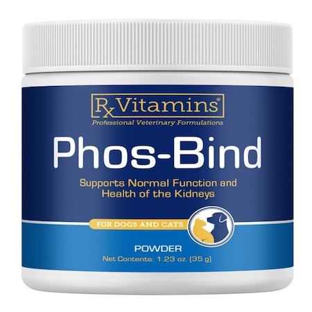 Rx Vitamins Phos-Bind Powder, Supports Normal Function & Health of the Kidneys, For Dogs & Cats, 1.23 oz 8926
