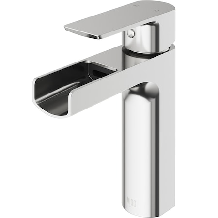 Vigo Ileana Single Handle Single-Hole Bathroom Faucet in Brushed Nickel VG01042BN
