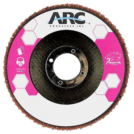 Arc Abrasives Flap Disc, Coated, Ceramic 75-10863FF