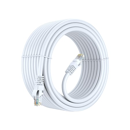 Maximm 40ft Cat6 Pure Copper UTP Ethernet Cable, White CAT6-40FTWhite