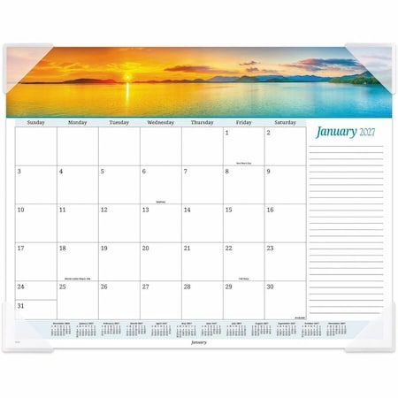At-A-Glance Seascape Panoramic Desk Pad, 22 x 17, 2022 89803