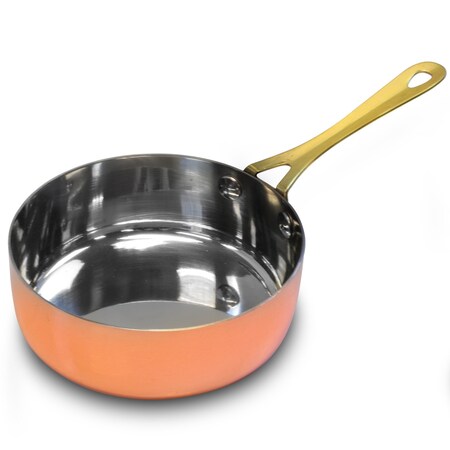 Gibson Home Rembrandt 4.7 Inch Stainless Steel Mini Frying Pan, Copper Plated 120782.01
