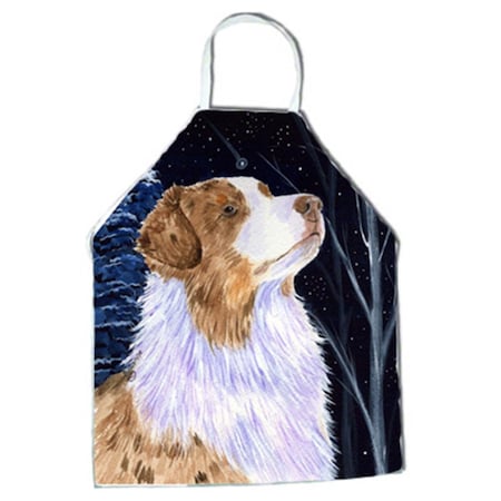 Carolines Treasures Starry Night Australian Shepherd Apron - 27 x 31 in. SS8375APRON