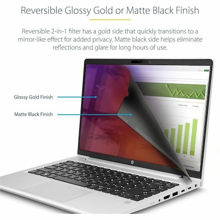 Startech.Com 14IN 16:9 GOLD LAPTOP PRIVACY SCREEN, REVERSIBLE FILTER W/ENHANCED PRIVACY, COMPUTER 14G-PRIVACY-SCREEN